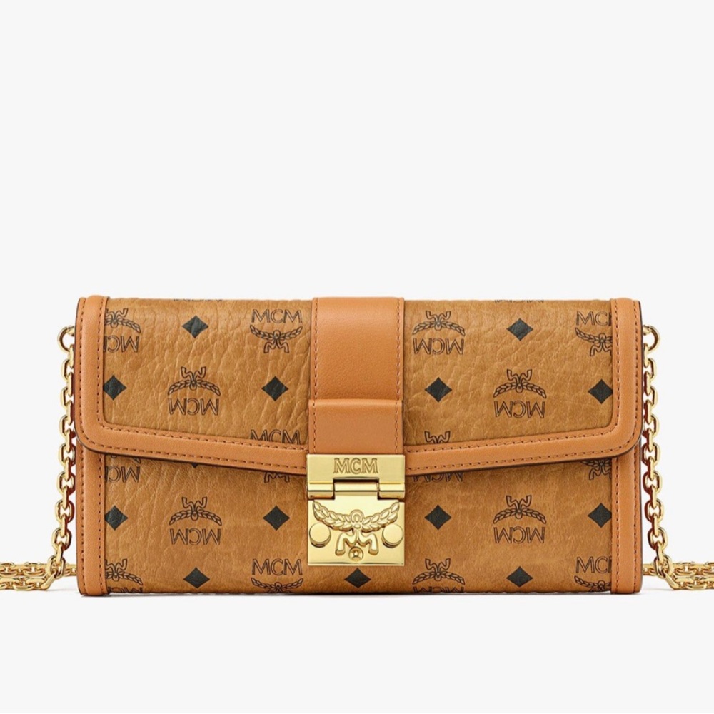 MCM Tracy Chain Wallet in Visetos